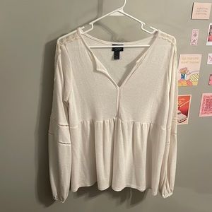 float cream blouse